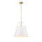 Z-Lite Z-Studio 1 Light Pendant, Matte White & Heritage Brass 726P18-MW+HBR - alternate 1